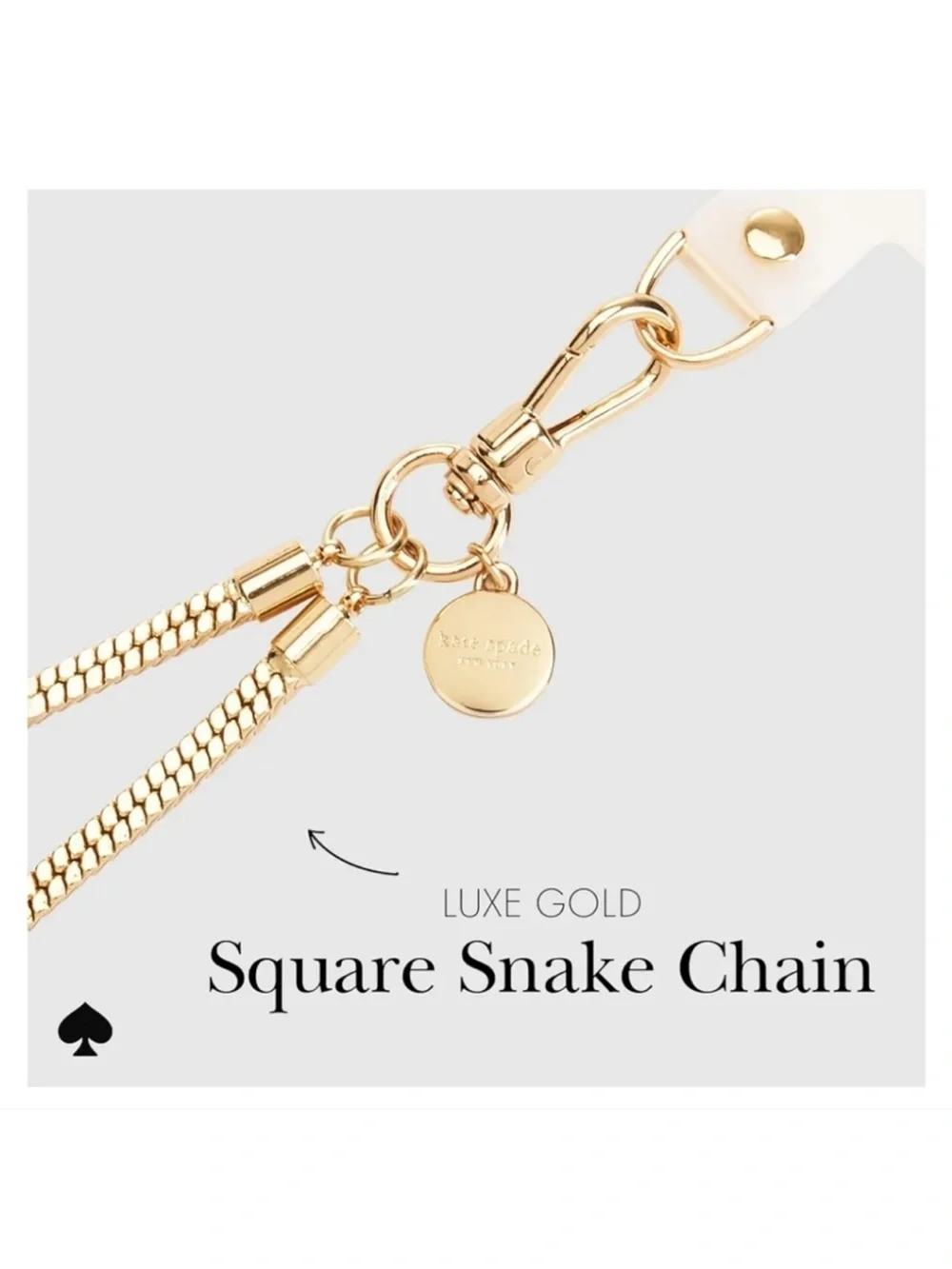 $60 Kate Spade ♠️ Phone Crossbody CHAIN - Heart of Gold NWT Universal Fit